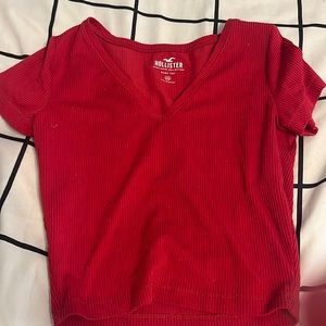 Red Hollister V Neck
